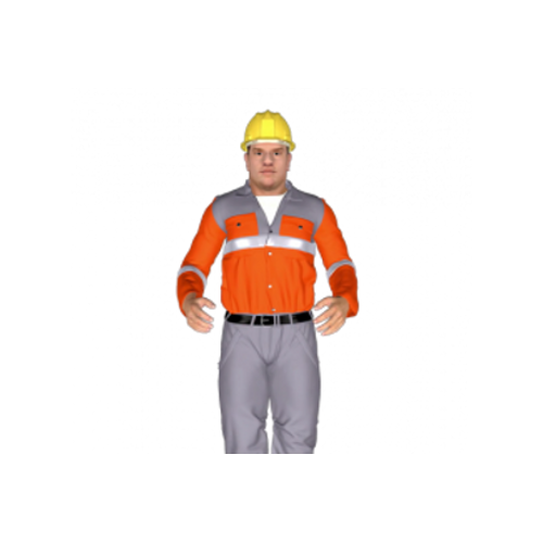 Construction Contractor Engineer - Custom Male 3D Animation Promo Video