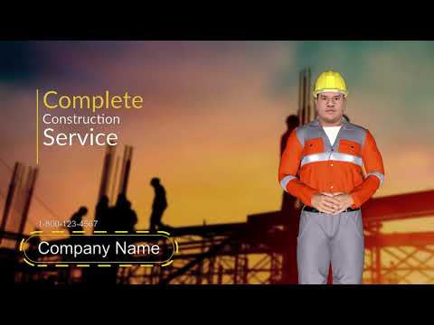 Construction Contractor 3D Animated Male Spokesperson Promo Video