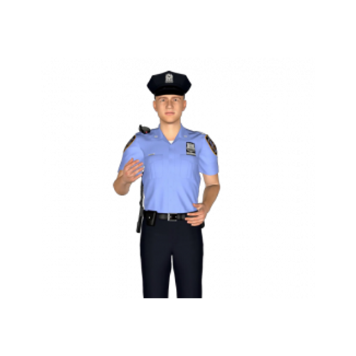 Uniformed Security Police Officer Custom 3D Animation Promo Video