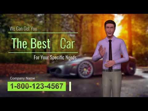 Car Dealership 3D Animated Male Spokesperson Promo Video